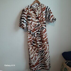Calvin Klein - size: 4 colorful vibrant zebra-like print dress